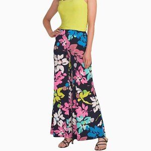 Joseph Ribkoff Floral Wide Leg Trousers Pants Size 8 Style 212247